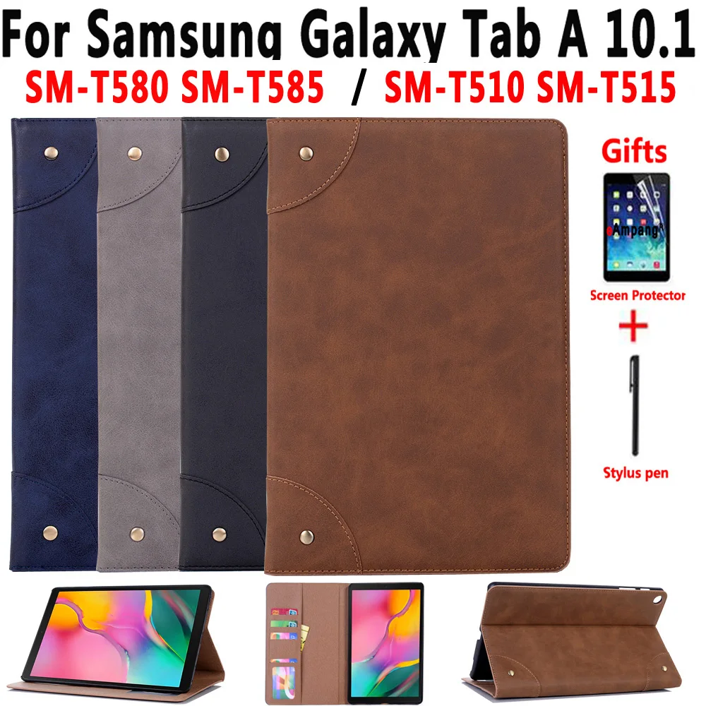 Кожаный чехол для Samsung Galaxy Tab A A6 10 1 2016 2019 SM T580 T585 T510 T515 роскошный откидной Чехол|case