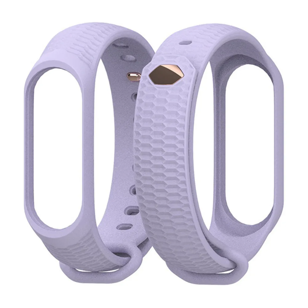 Purple Ремешок на запястье для Xiaomi mi Band 3 Мягкая силиконовая лента ремешок для mi band 3 дышащие спортивные умные аксессуары ремешок для часов - Цвет: Purple