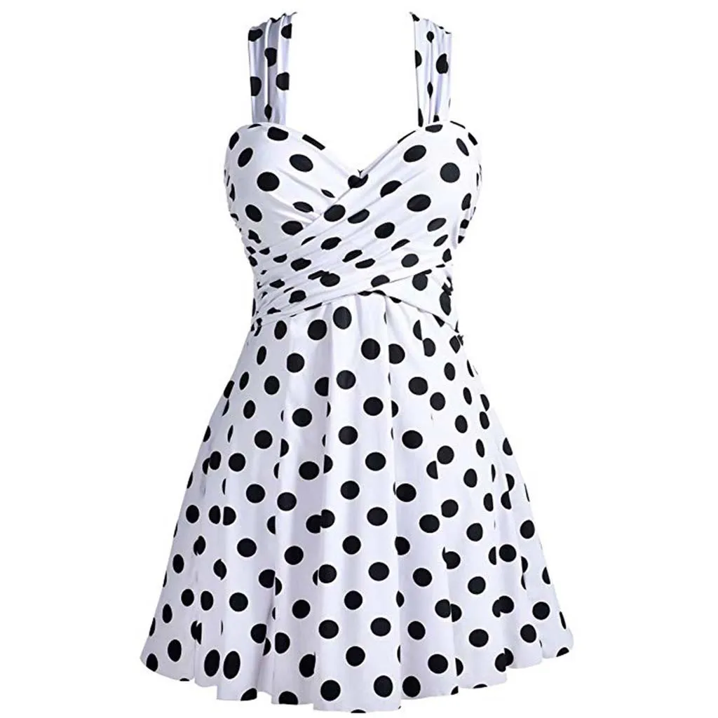 Женские Купальники в горошек монокини купальные костюмы HalterSwi женский купальник