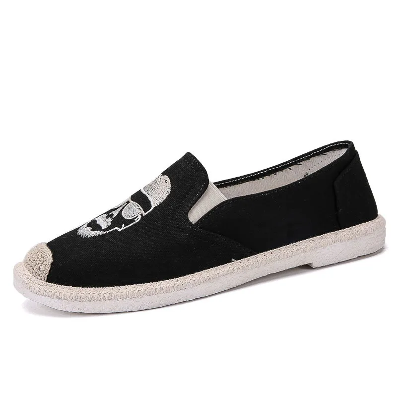 Мужские туфли Повседневные Дышащие парусиновые в китайском стиле мягкие слипоны
