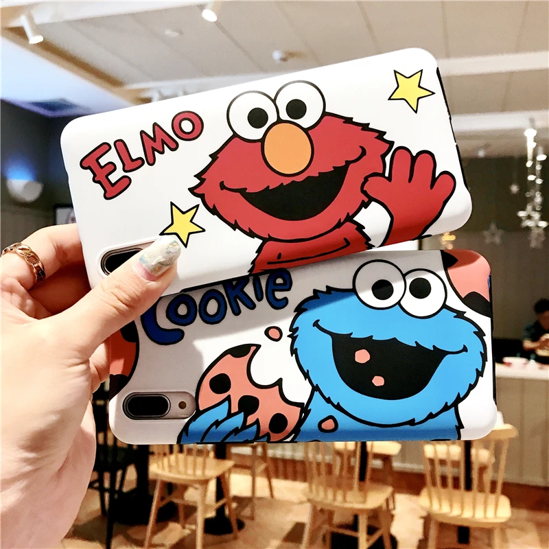 Японский мультяшный чехол для телефона Huawei P30 P20 Lite Mate 20 Pro Cookie Elmo Honor 7x 8x 8Pro 9N 20i V10 Play