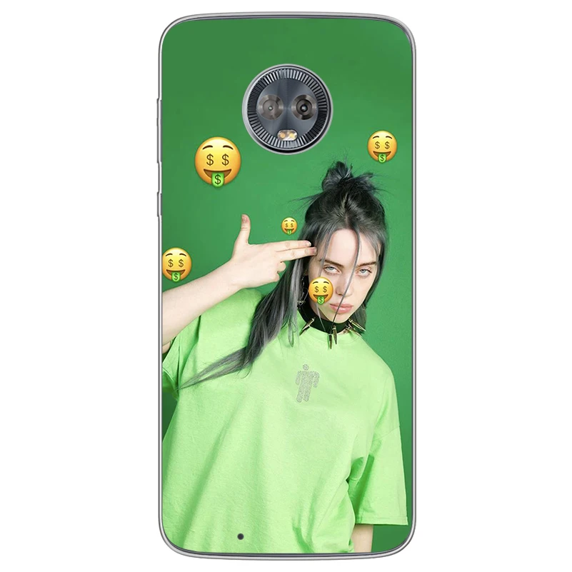 ciciber Cover For Motorola Moto C Z2 Z3 ONE P30 G4 G5 G5S G6 E3 E4 E5 Play Plus Power Phone Case Soft TPU Billie eilish Coque |