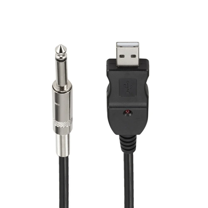 Профессиональный кабель для подключения гитарных басов к USB 1/4/6 3 мм