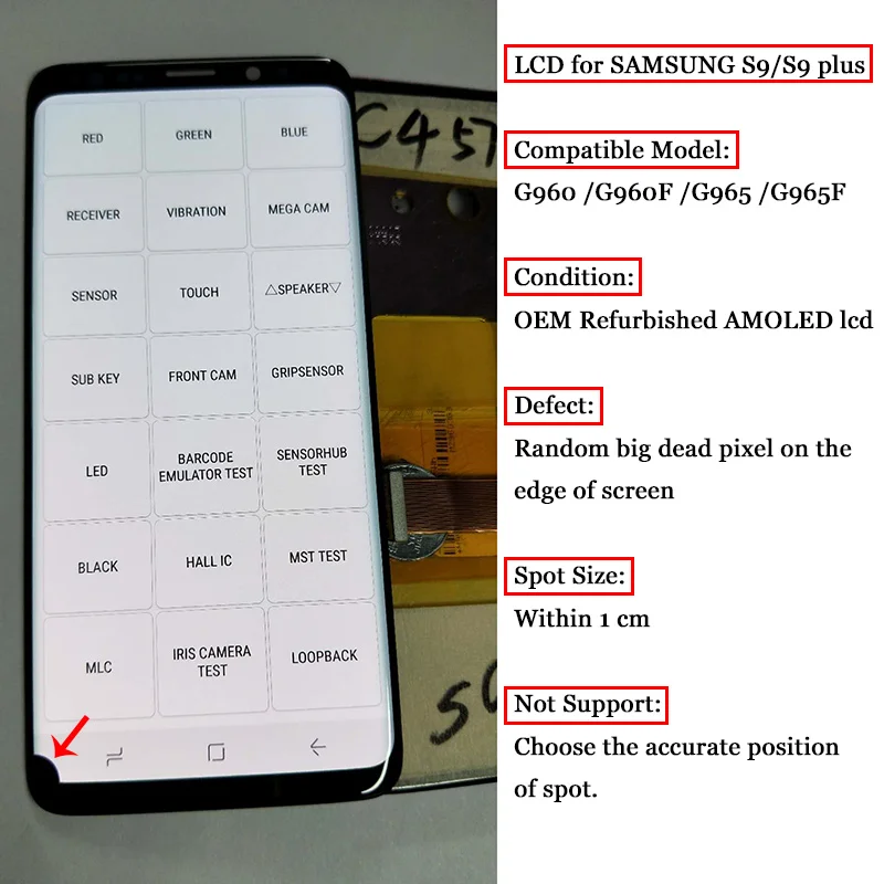Протестированный дисплей для samsung Galaxy S9 PLUS G960 ЖК с экраном S8 plus G950 G955 дигитайзер S7