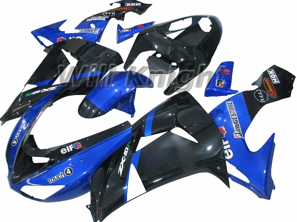 Впрыска Обвес для Kawasaki 2006 2007 ZX 10R ZX10R 06 07 Синий Черный|kit kits|kit bluekit body |
