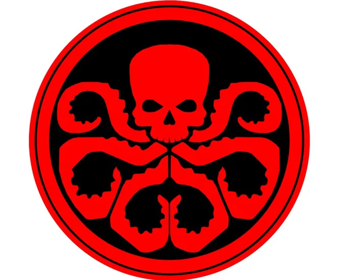 Мстители alliance Villain hydra bianconeri военная армия тактический боевой ПВХ резиновая заплатка для одежды эмблема значки