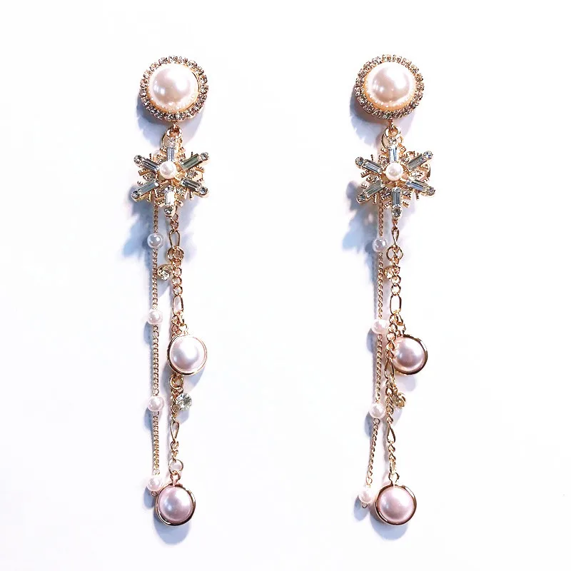 2019 новые женские Простые Длинные геометрические Висячие серьги пентаграмма