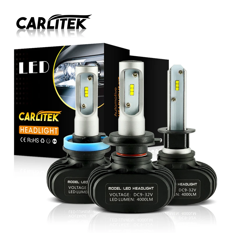 2 шт. 12 В H4 LED H7 9005 HB3 9006 HB4 H11 H1 автомобилей светодиодные фары N1 50 Вт 8000LM 6000 К лампочки
