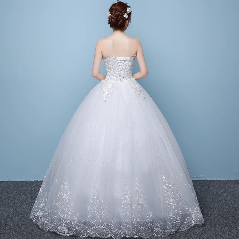 Свадебное платье Mrs Win свадебное без бретелек со шнуровкой бальное элегантное