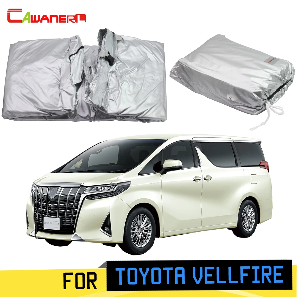 Cawanerl For Toyota Vellfire Car Cover MPV Outdoor Sun Anti-UV Rain Snow Scratch Protection Cover Windproof