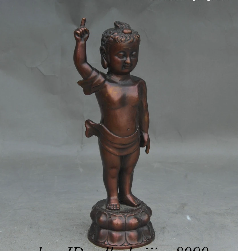 10&quot Tibet Buddhism Bronze by heaven Sakyamuni Shakyamuni Prince Buddha Statue | Дом и сад
