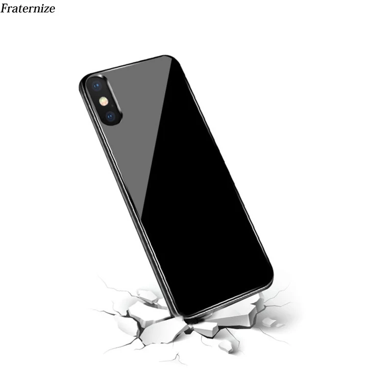 Тонкий чехол для зарядного устройства iPhone XS Max закаленное стекло ударопрочный