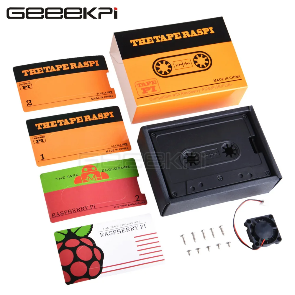 GeeekPi оригинальный черный ABS магнитная лента корпус Чехол Коробка для Raspberry Pi 3 B +/3