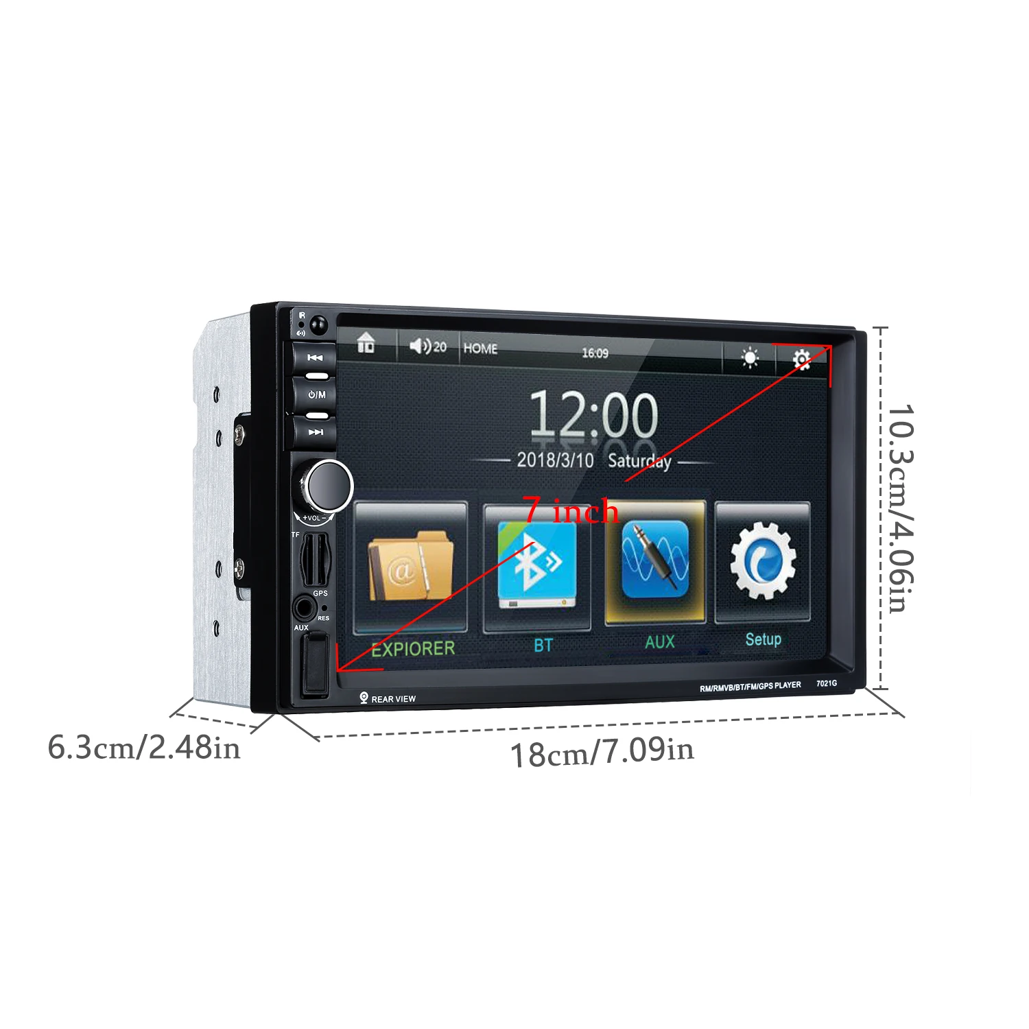 7 &quotсенсорный экран 7021G Автомобильный Bluetooth MP5 плеер GPS навигация поддержка TF USB AUX