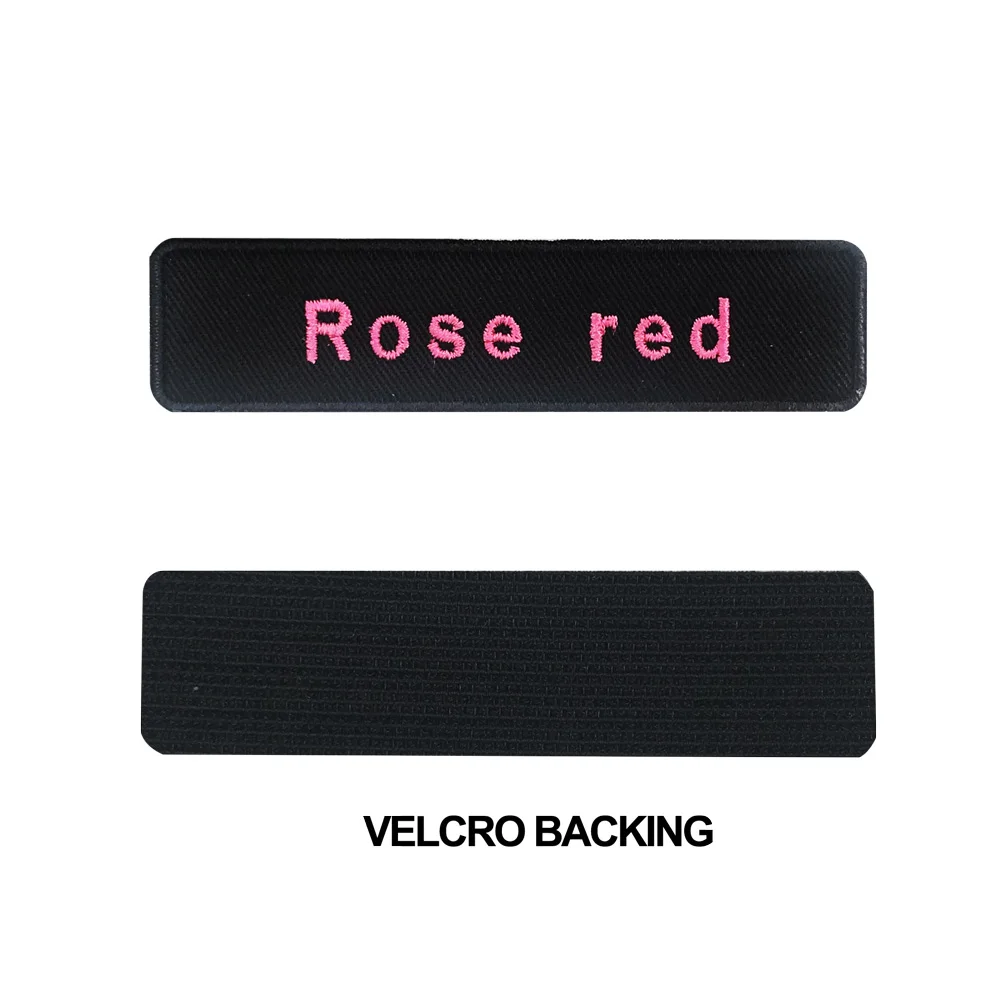 Rose red На заказ имя патчи бирки персонализированные железные на крючок подложки вышитые - Цвет: Rose red