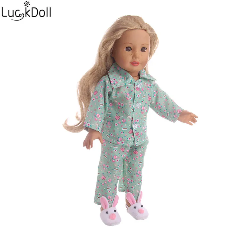 LUCKDOLL высокое качество Pajamats подходит 18 дюймов Американский 43 см Кукла одежда аксессуары, игрушки для девочек, поколение, подарок на день рождения