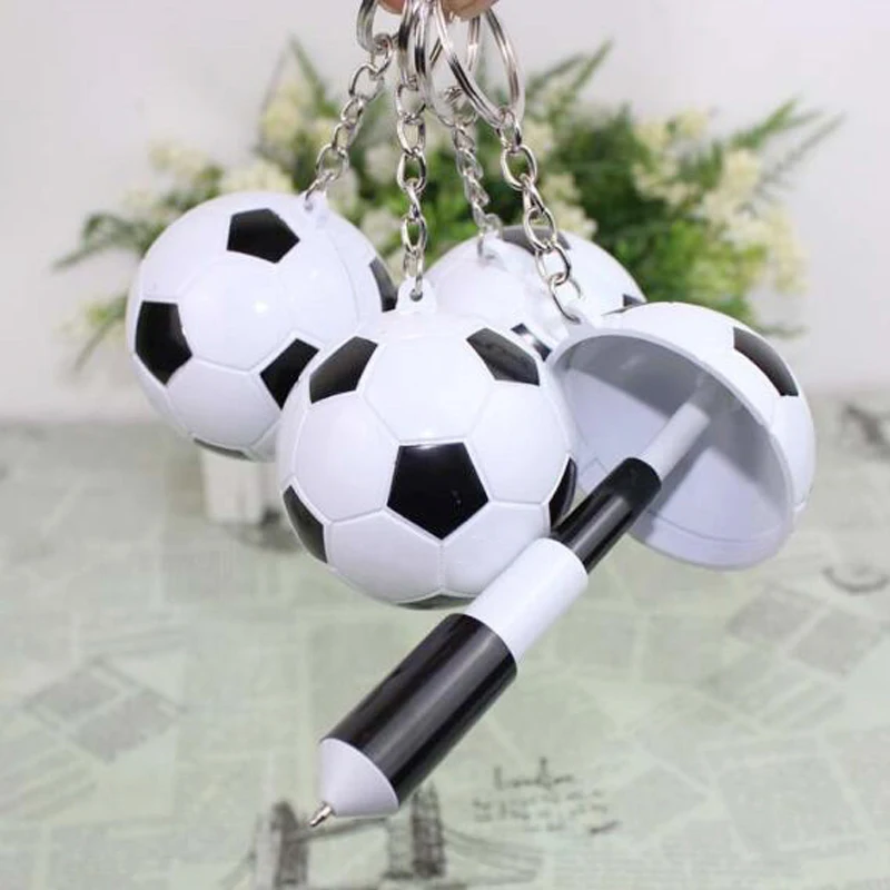 1 Pc Mini Anti Stress Football Ballpoint Pen Keychain Soccer Ball Portable Souvenir Zoom Toys for Children Kids Toys|Шутки и