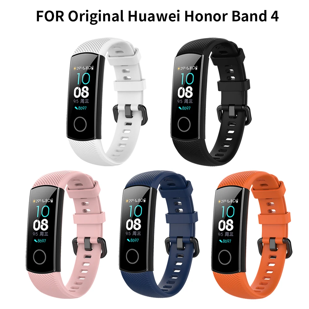 Силиконовый ремешок для Huawei Honor Band 4 Correa стандартная версия спортивный браслет honor