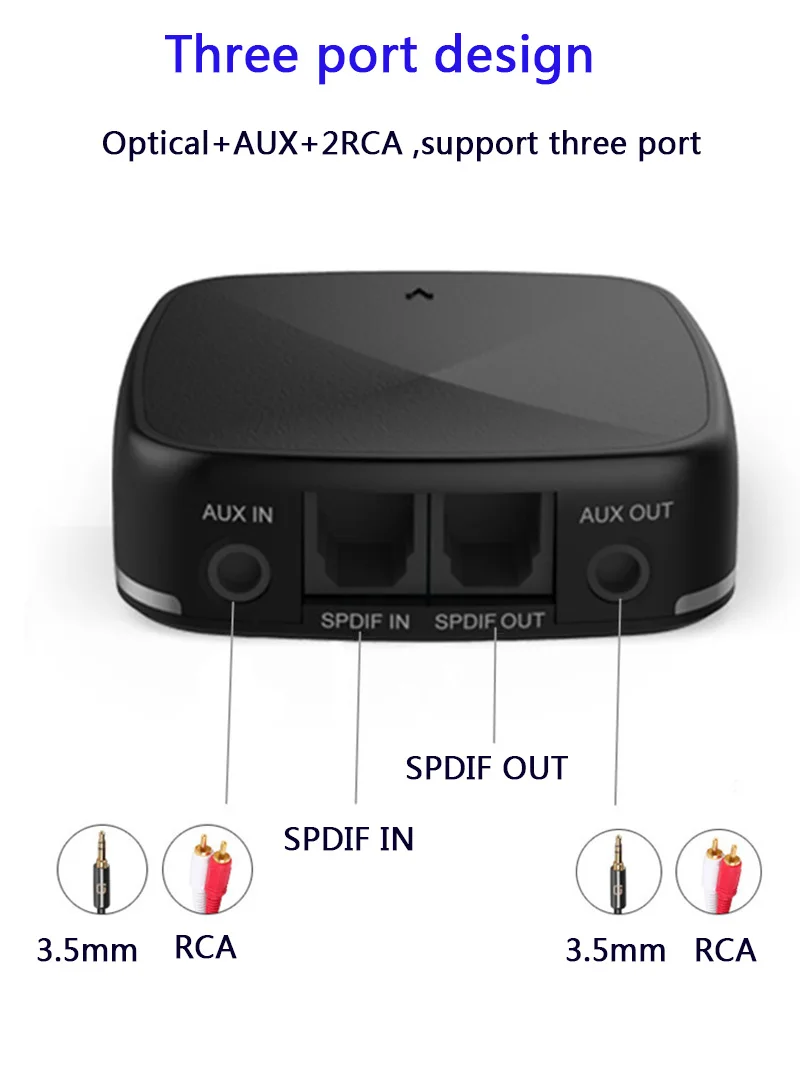 APTX оптический Bluetooth передатчик и приемник TOSLINK 3,5 мм RCA беспроводной аудио адаптер для домашней системы наушники Динамик