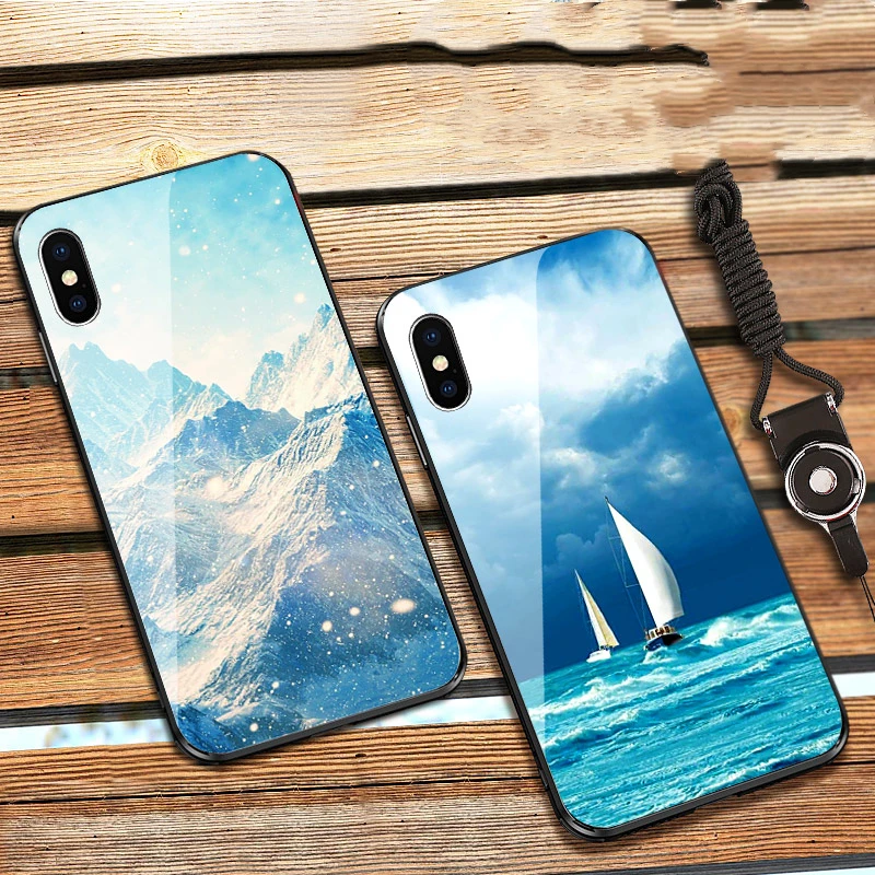 Чехлы для телефона iPhone 11 Pro 5 6 6s 7 8 Plus X XR XS Max окрашенная задняя крышка из