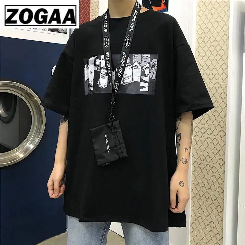 Крутая Harajuku футболка с Наруто уличная одежда мужская летняя модная Аминовым