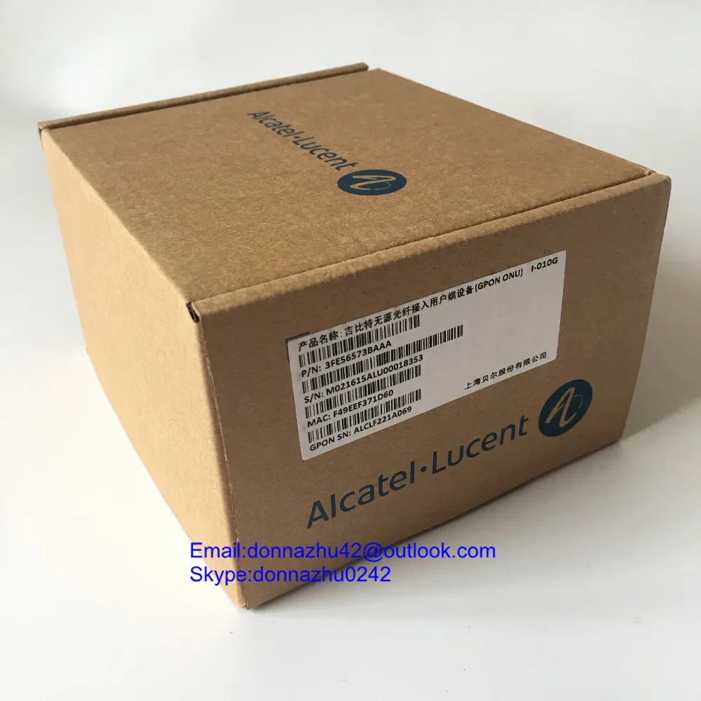 I 010G GPON ONU Alcatel Lucent Bell оптический сетевой терминал FTTH ONT с портом Ethernet 1 GE английская