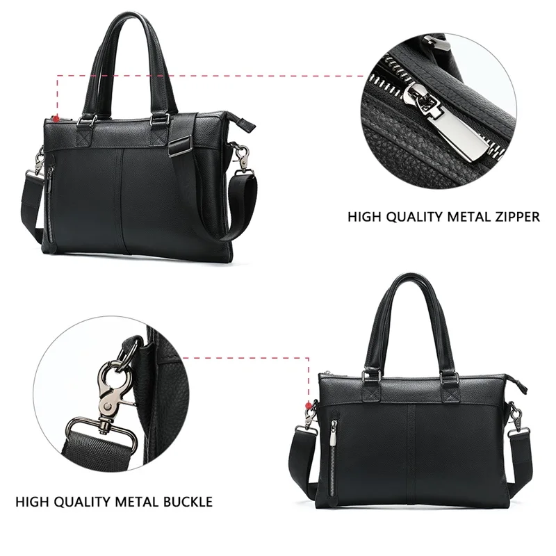 Портфель WESTAL мужской для ноутбука 14 дюймов сумка из натуральной кожи саквояж