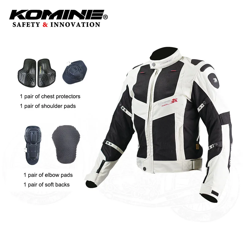 Куртка KOMINE Мужская мотоциклетная японская оригинальная дышащая защита от