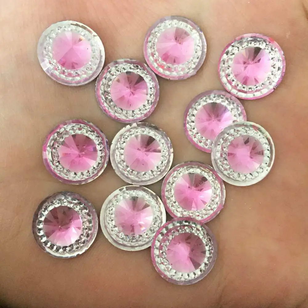 Diy Craft 25PCS 14mm Resin Round Rhinestone Flatback Scrapbooking for Phone DIY resin ornaments PK25 | Украшения и аксессуары