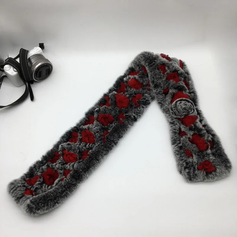 2017 Natural fur kintted scarf women`s scarfs winter real Rex rabbit new arrival shawl fashionable and hot sale TU120 |