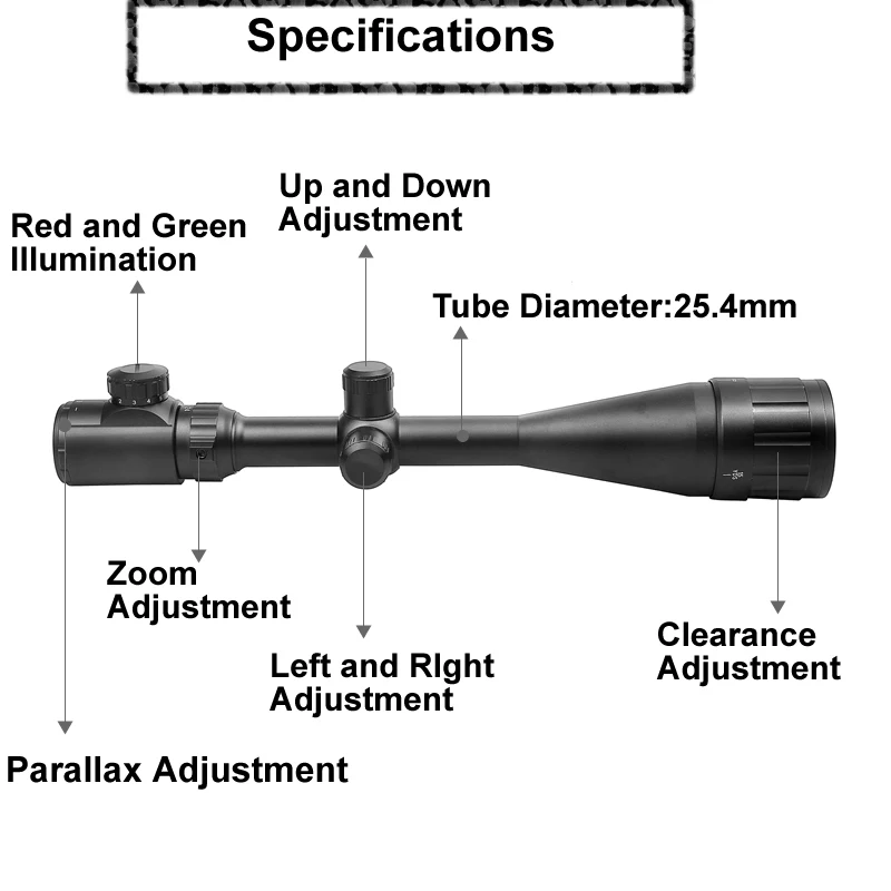 

6-24X50 AOE Long Eye Relif Rifle Scope High Quality Hunting Sight Scope Riflescopes Stock Goods Competitive Price