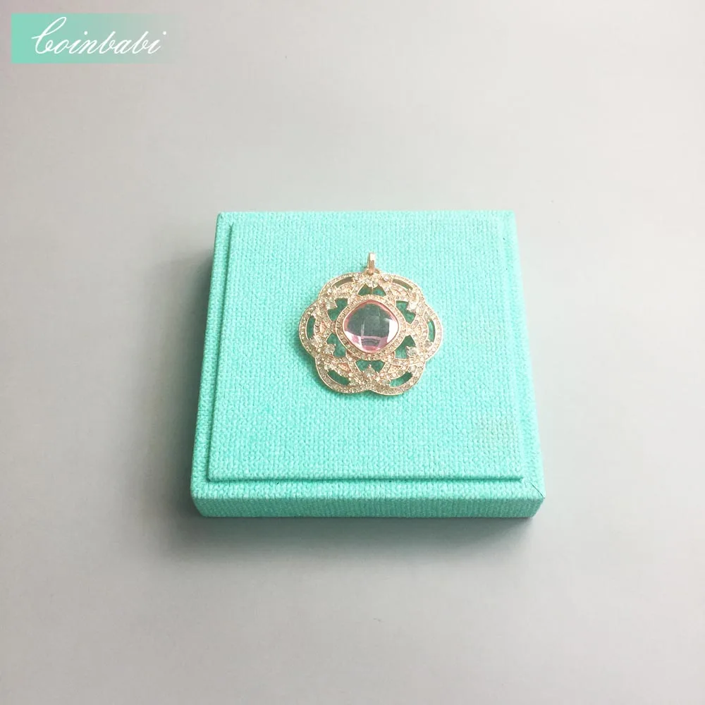 Цепочка с подвеской в виде цветка розовым цирконием серебро размер 4 1 см |