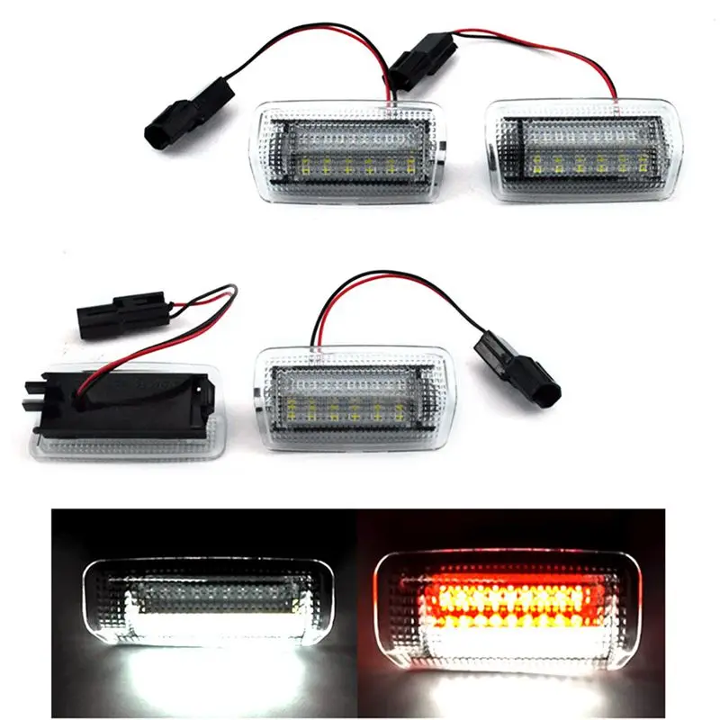 Белый красный Автомобильный светодиодный светильник для двери Toyota Wish Prius Camry Alphard