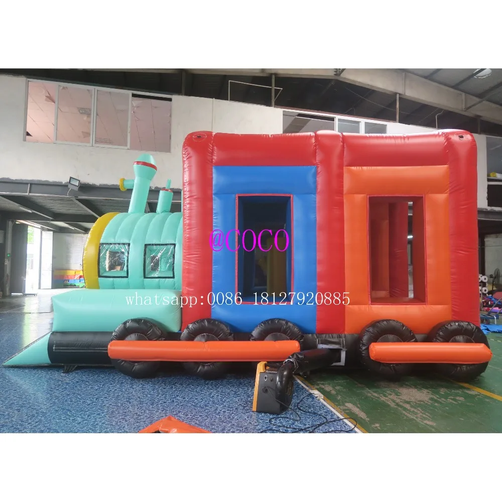 free air ship to door 6x4m inflatable bouncing castle bouncy train house with obstacle toys | Игрушки и хобби