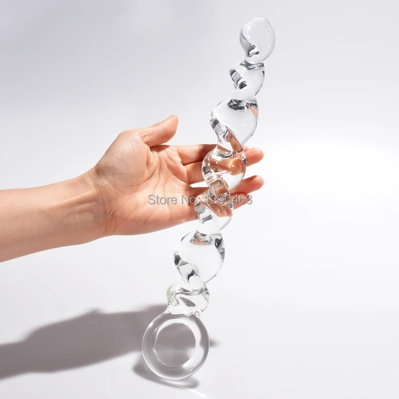 Длинный стеклянный фаллоимитатор анальная секс-игрушка искусственный массажер