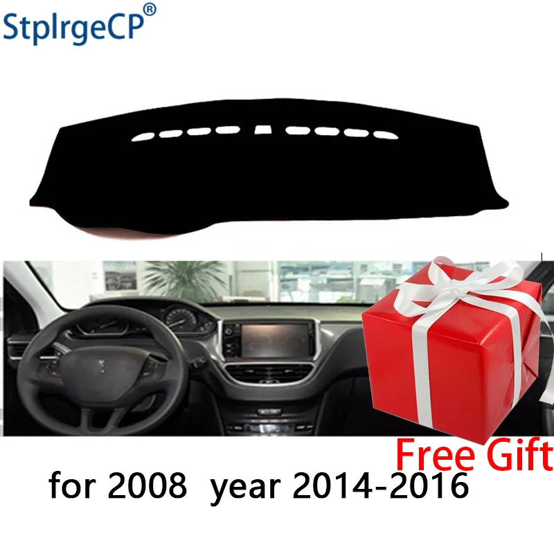 

for Peugeot 208 2008 2014- 2018 dashboard mat Protective pad Shade Cushion Pad interior sticker car styling accessories