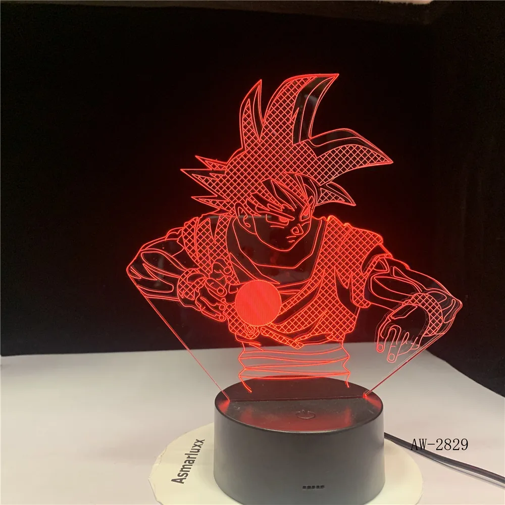 3d визуальное Наруто Моделирование Led аниме ночной Светильник s Дети коснитесь