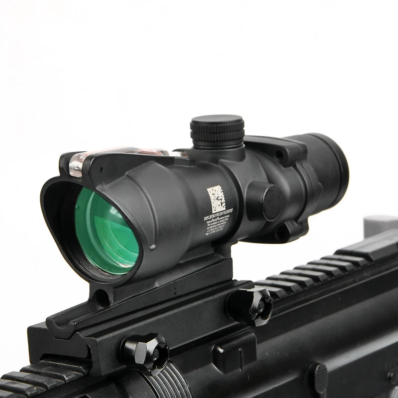 Trijicon ACOG 4X32 прицел Сфера Настоящее красный источник волокна красный прицел для винтовки с подсветкой w/RMR микро красная точка