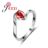 jewelry fashion 925 sterling silver rings for women jewelry simple design water drop bridal wedding engagement anel bijoux