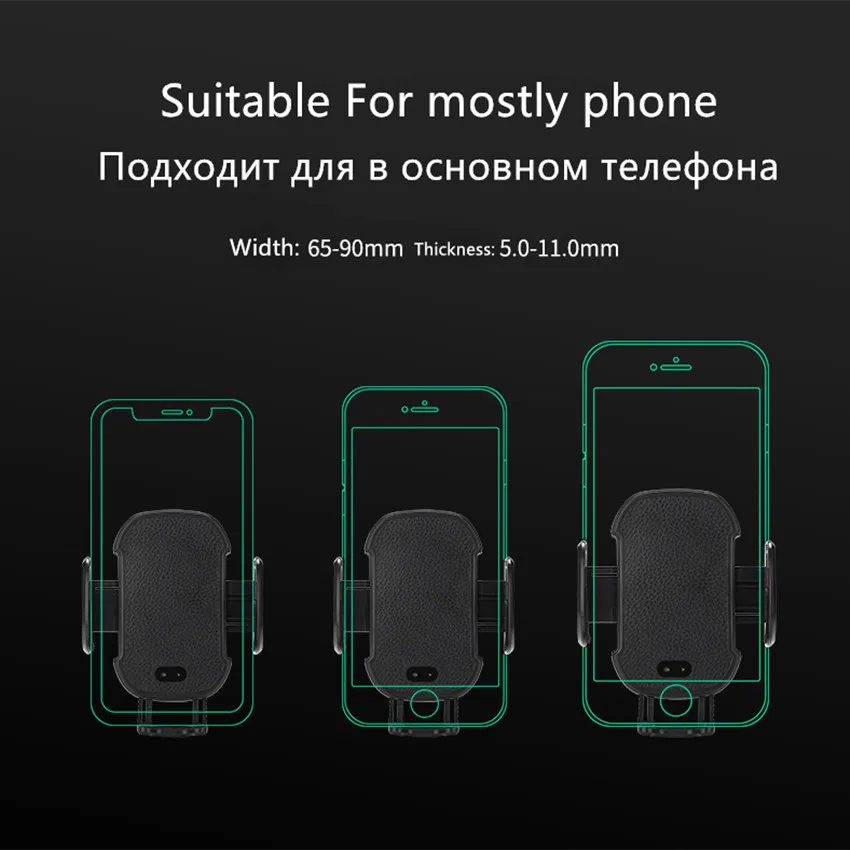 Автоматический Автомобильный держатель для телефона Беспроводная зарядка 10 Вт