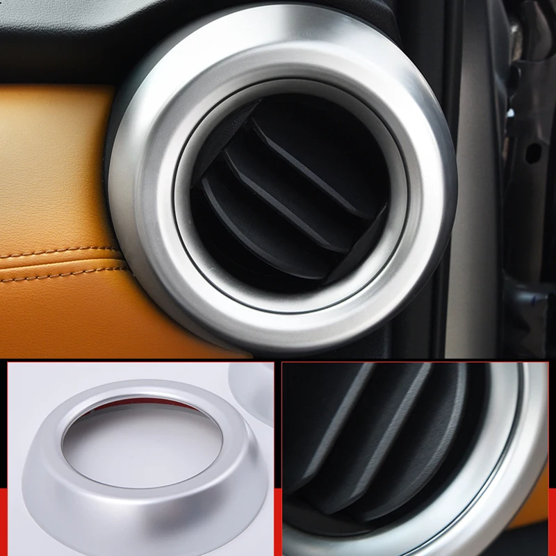 Для Nissan Kicks ABS Матовый Интерьер Передняя сторона кондиционер вентиляционное отверстие AC Розетка декоративная рамка, обшивка, накладка