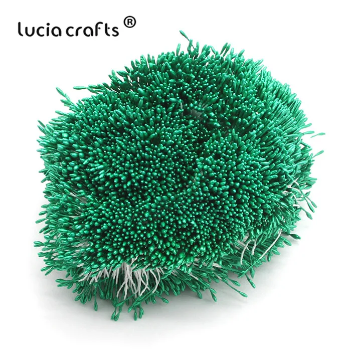 C16 Dark green Lucia crafts 576 шт 1 мм разноцветный цветок тычинки цветочные украшения торта Двойные головки DIY материалы ручной работы C1301 - Цвет: C16 Dark green