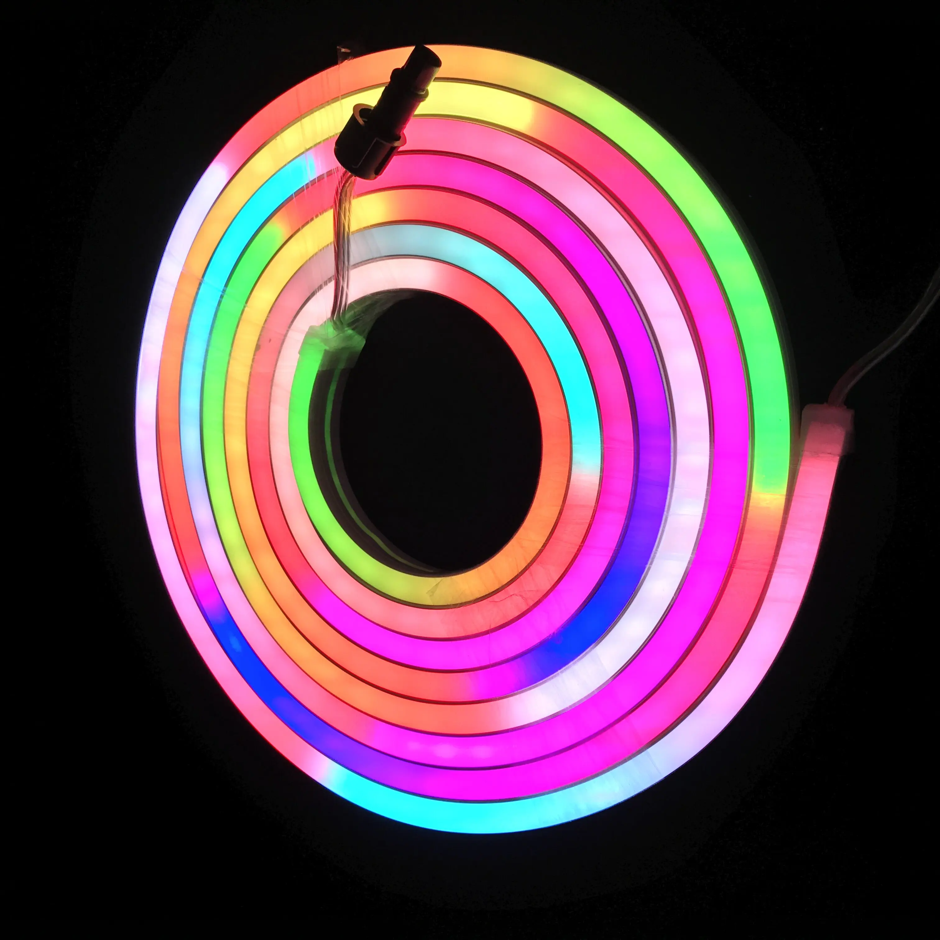 Неоновый гибкий rgb светильник с плоской поверхностью/12 мм * 20 мм/5 м DC5V WS2812B
