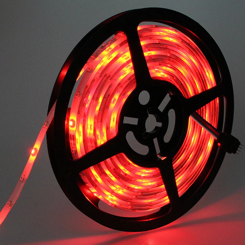 5 м 300 светодиодов 3528 RGB Меняющие цвет водонепроницаемые флисовые полосы Набор + 24