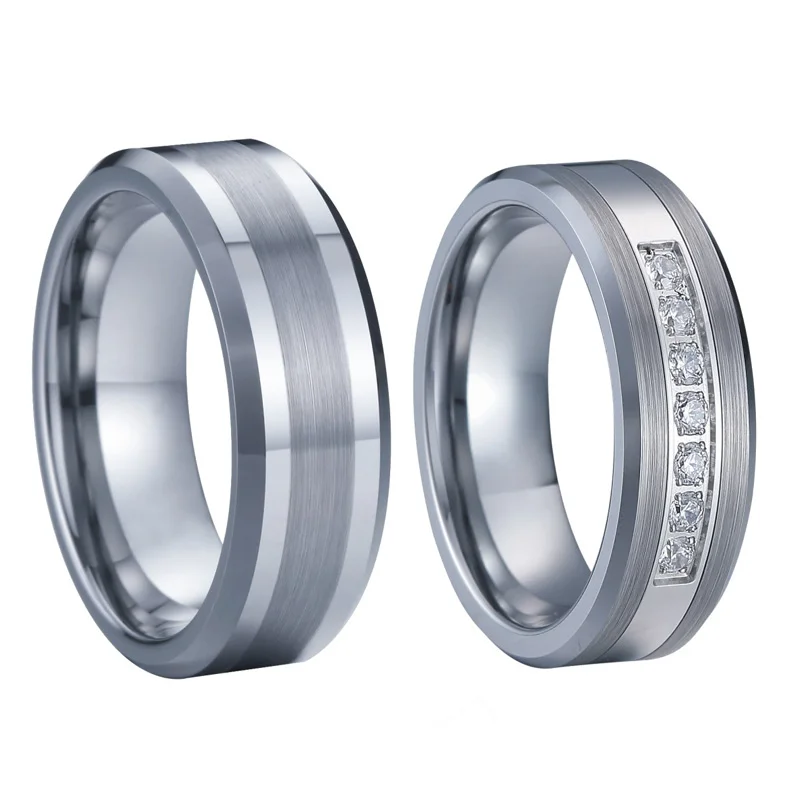Кольцо из карбида вольфрама 8 мм для его и ее свадьбы|ring band settings|ring bonering carabiner |