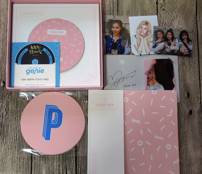 Дважды подписано ручкой autographed 2016 mini2nd альбом страница два CD новая официальная
