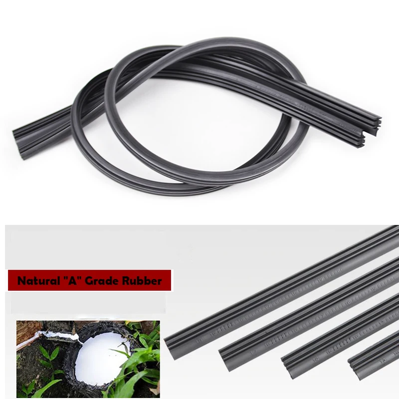 2Pcs/lot Universal AAA-Grade Auto Vehicle Insert Soft Rubber Strip Refill For Frameless Wiper Blades 6mm 26