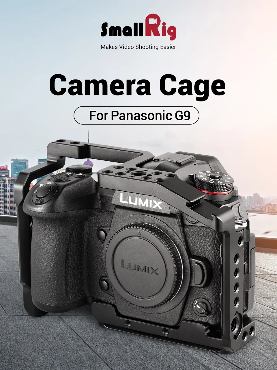 SmallRig для цифрового фотоаппарата Panasonic Lumix G9 Защитная клетка с боковыми железнодорожный вокзал-2125