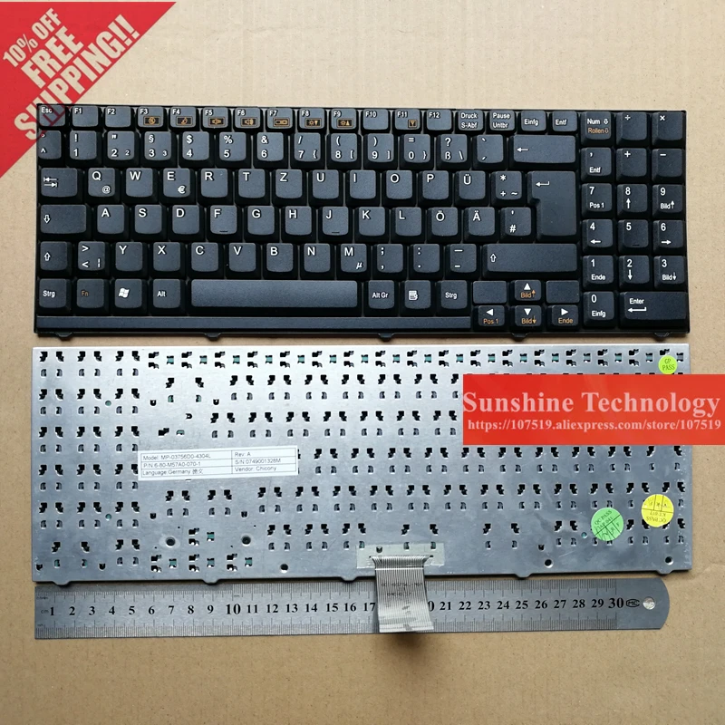 US/UK/Greek/Germany layout New laptop keyboard for CLEVO D900 D27 D470 M590 D70 MP-03753U4-4304L | Компьютеры и офис