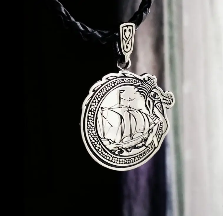 10 шт. оптовая продажа ожерелье с подвеской в виде кораблей викингов